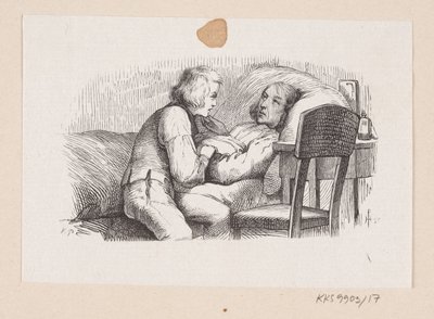 Illustration til "Reisekammeraten" i H.C. Andersen, "Eventyr og Historier", Bind 1 af H.P. Hansen