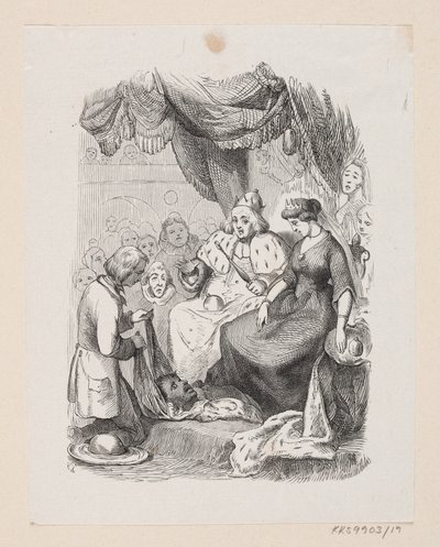 Illustration til "Reisekammeraten" i H.C. Andersen, "Eventyr og Historier", Bind 1 af H.P. Hansen