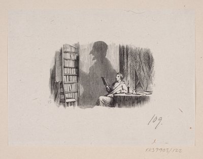 Illustration til "Skyggen" i H.C. Andersen, "Eventyr og Historier", Bind 2 af H.P. Hansen