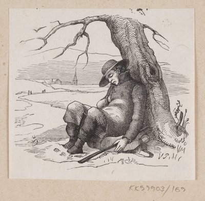 Illustration til "Under Piletræet" i H.C. Andersen, "Eventyr og Historier", Bind 2 af H.P. Hansen