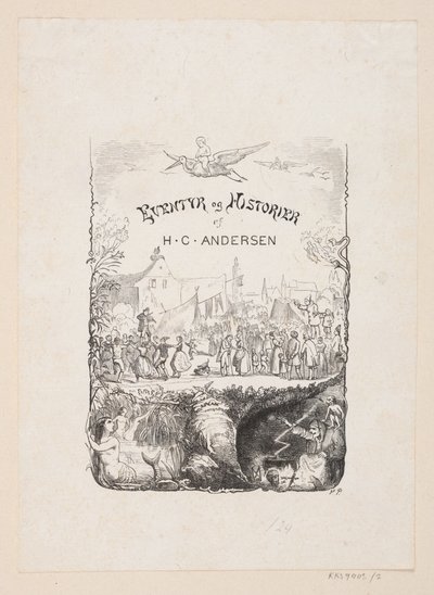 Mellemtitel nr. 2 til H.C. Andersen, "Eventyr og Historier", Bind 1 af H.P. Hansen