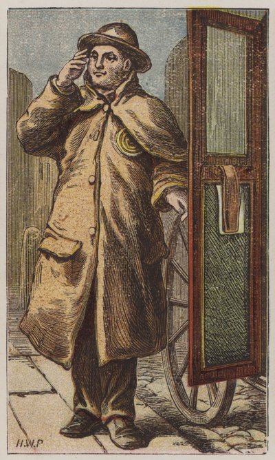Cabman (farve litho) af H.W. (after) Petherick