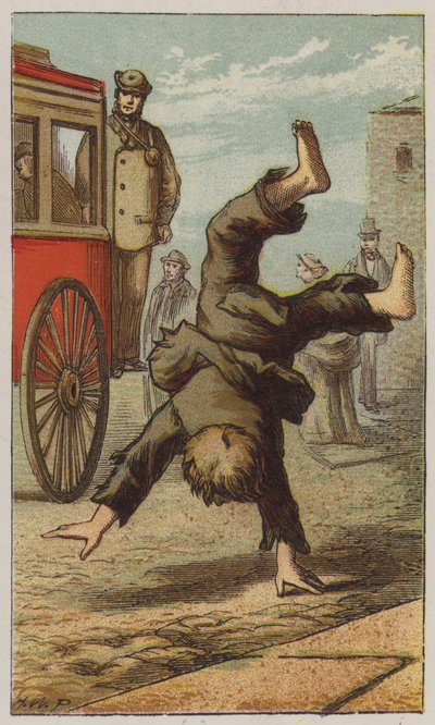 Street Boy (farve litho) af H.W. (after) Petherick