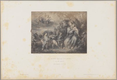 Den hellige familie og englene af H. Bayard and F. A. Renard