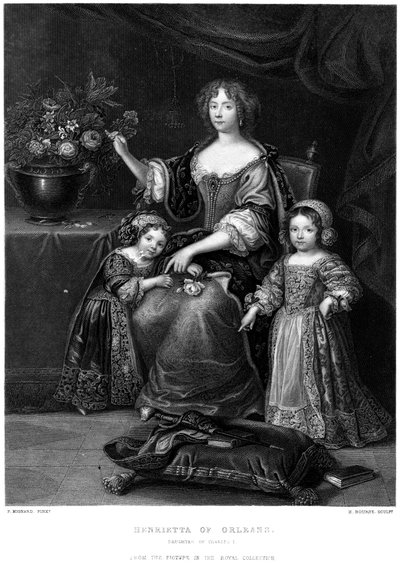 Henrietta af Orleans, datter af Charles I, 1800-tallet. af H. Bourne