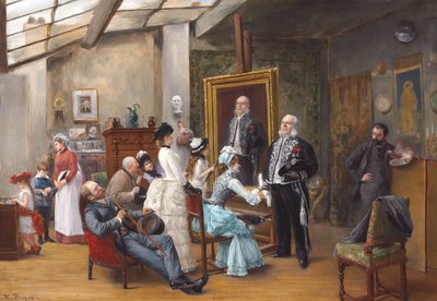 I kunstnerens studie af H. Brispot