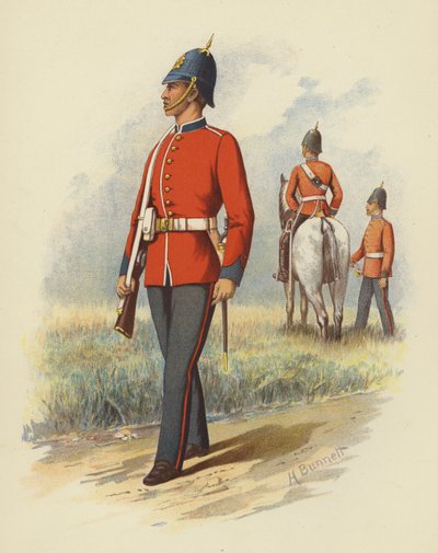 1. bataljon (West Melbourne) victoriansk infanteri af H. Bunnett