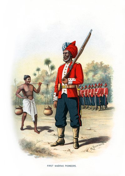 First Madras Pioneers, c1890. af H. Bunnett