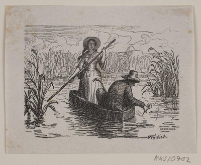 Illustration til T. A. Becker, "Ringen på Hastrup" af H. C. Henneberg