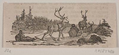 Slædekørsel med rensdyr af H. C. Henneberg