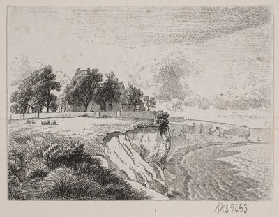 Stevns klint med Højerup Kirke af H. C. Henneberg