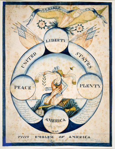 This Emblem of America, ca. 1818 (akvarel på papir) af H. D. Ersele