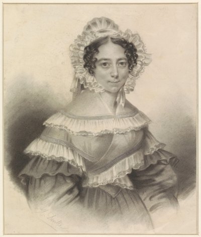 Portræt af en dame af H. Deville
