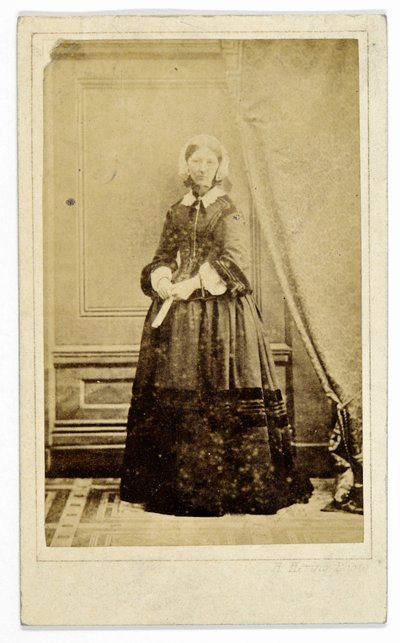 Carte-de-visite af Florence Nightingale, ca. 1858 (bw foto) af H. Hering