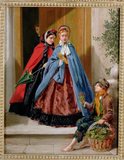 Blomstersælgeren, 1862 af H. Hilt