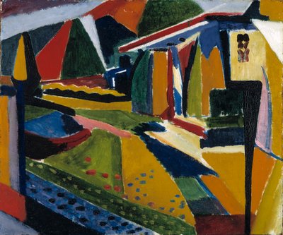 Abstrakt landskab af H. Lyman Sayen
