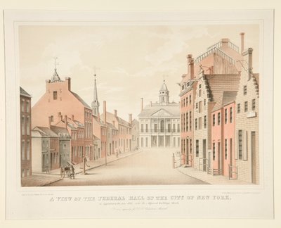 Udsigt over Federal Hall of the City of New York af H. R. Robinson