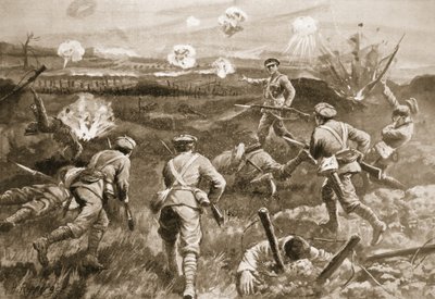Sergent H. Wells leder en deling mod de tyske trådforviklinger, efter at hans officer var blevet dræbt af H. Ripperger