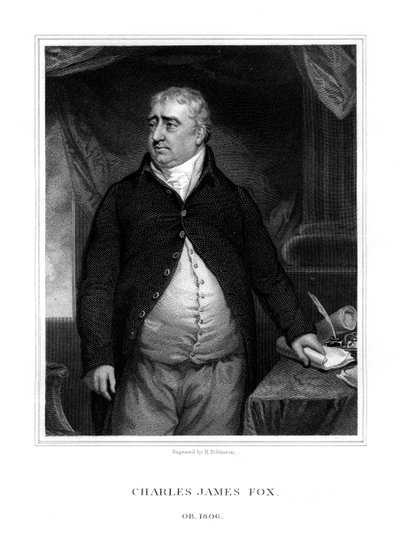 Charles James Fox, britisk politiker, 1833. af H. Robinson