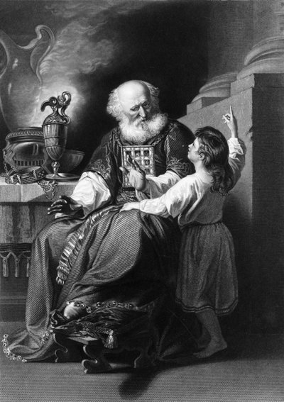 Eli forstod, at Herren havde kaldt barnet, 1800-tallet. af H. Robinson