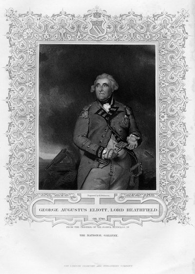 George Augustus Eliott 1717-1798, 1. Baron Heathfield, 1800-tallet. af H. Robinson
