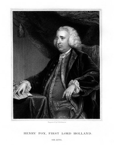 Henry Fox, 1. baron Holland, whig statsmand, 1832. af H. Robinson