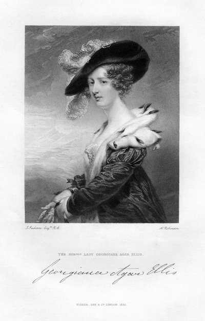Lady Georgina Agar-Ellis, 1800-tallet. af H. Robinson