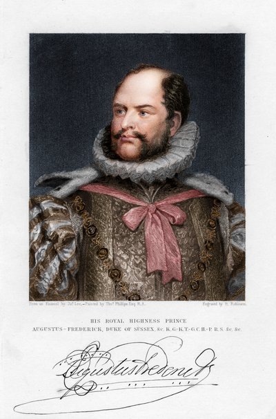 Prins Augustus Frederick, hertug af Sussex, 1800-tallet af H. Robinson