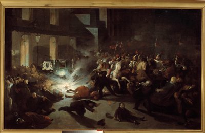 Attentatforsøg på Napoleon III af Felice Orsini i Paris den 14. januar af H. Vittori Romano