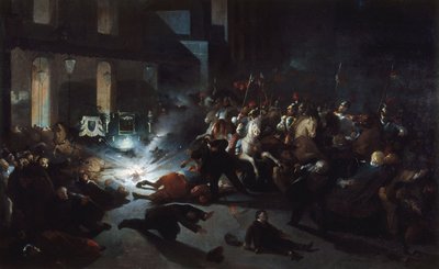 Orsinis mordforsøg foran Opéra den 14. januar af H. Vittori Romano