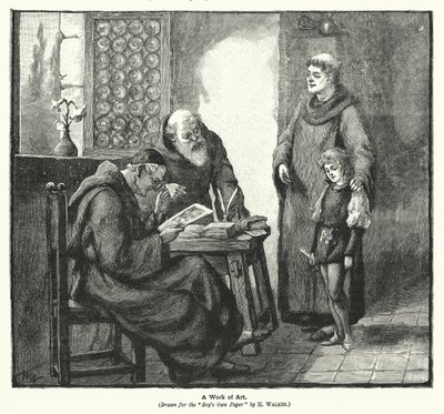 Et kunstværk (litografi) af H. Walker