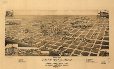 Fugleperspektiv af Aberdeen, Dak. LOC 75696570 af H. Wellge