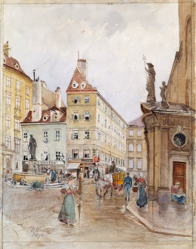 Franziskanerplatz i Wien af H. Winter
