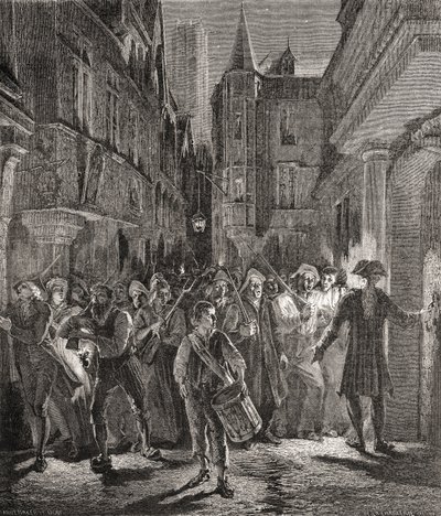 Paris bevogtet af folket, indgraveret af Pannemaker-Ligny (gravering) af H. de la (after) Charlerie