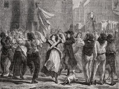 Prinsesse Lamballes hoved (1749-92) vist i Paris, 3. september 1792 af H. de la Charlerie