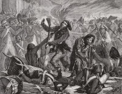 Massakren på den schweiziske garde, 10. august 1792 af H. de la Charlerie