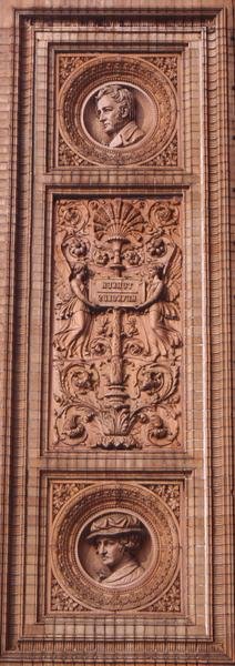 Detalje af facaden på Hamburger Kunsthalle (foto) af H. v. d. Schirrmacher G. T. and Erbe A. Hude