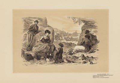 Sea-Side Sketches, No 6, Not a Bad Guess (gravering) af Hablot Knight (1815 92) Browne