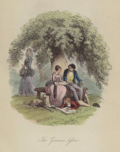 Illustration til Lewis Arundel eller The Railroad of Life af Frank E Smedley (farvet gravering) af after Hablot Knight Browne
