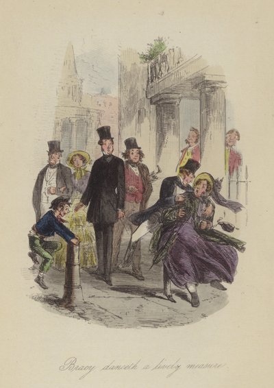 Illustration til Lewis Arundel eller The Railroad of Life af Frank E Smedley (farvet gravering) af after Hablot Knight Browne
