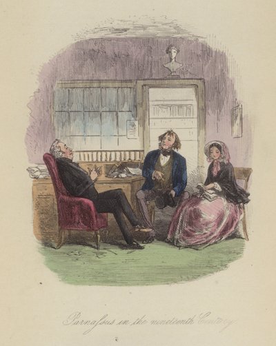 Illustration til Lewis Arundel eller The Railroad of Life af Frank E Smedley (farvet gravering) af after Hablot Knight Browne