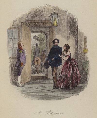Illustration til Lewis Arundel eller The Railroad of Life af Frank E Smedley (farvet gravering) af after Hablot Knight Browne