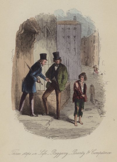 Illustration til Lewis Arundel eller The Railroad of Life af Frank E Smedley (farvet gravering) af after Hablot Knight Browne