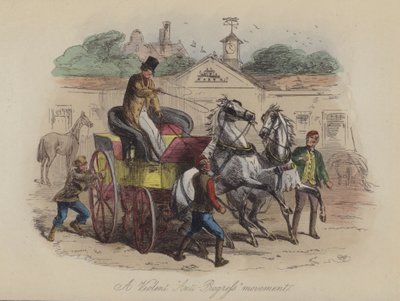 Illustration til Lewis Arundel eller The Railroad of Life af Frank E Smedley (farvet gravering) af after Hablot Knight Browne