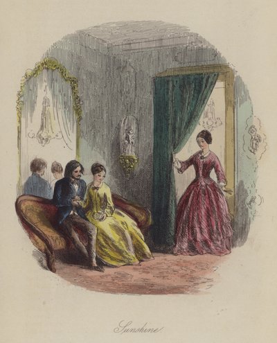 Illustration til Lewis Arundel eller The Railroad of Life af Frank E Smedley (farvet gravering) af after Hablot Knight Browne