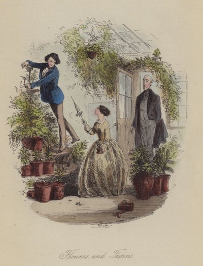Illustration til Lewis Arundel eller The Railroad of Life af Frank E Smedley (farvet gravering) af after Hablot Knight Browne