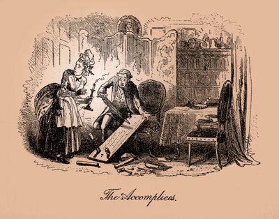 En fortælling om to byer af Charles Dickens af Hablot Knight Browne