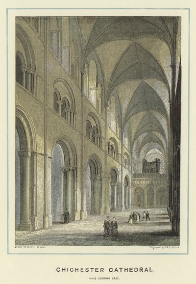Chichester Cathedral, skib mod øst af Hablot Knight Browne