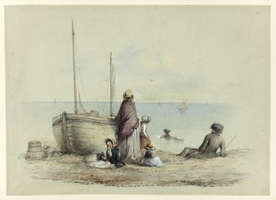 Familie på stranden af Hablot Knight Browne