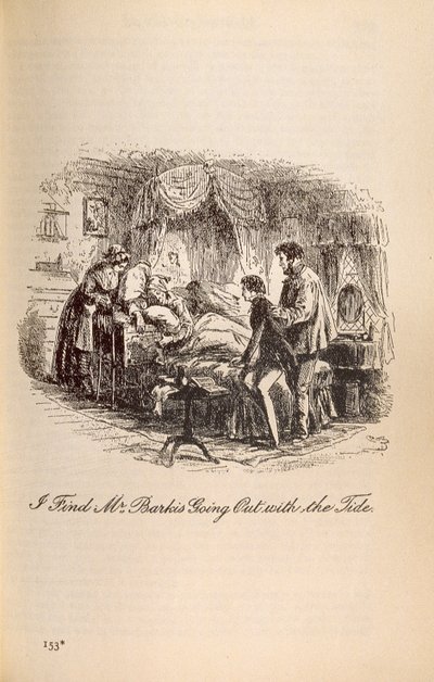 I Find Mr Barkis Going Out with the Tide, fra David Copperfield af Charles Dickens (1812-70) af Hablot Knight Browne